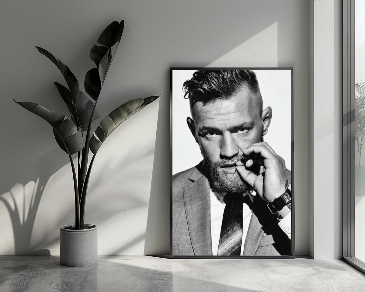 Conor McGregor Suit B&W poster van 25 Artstreet