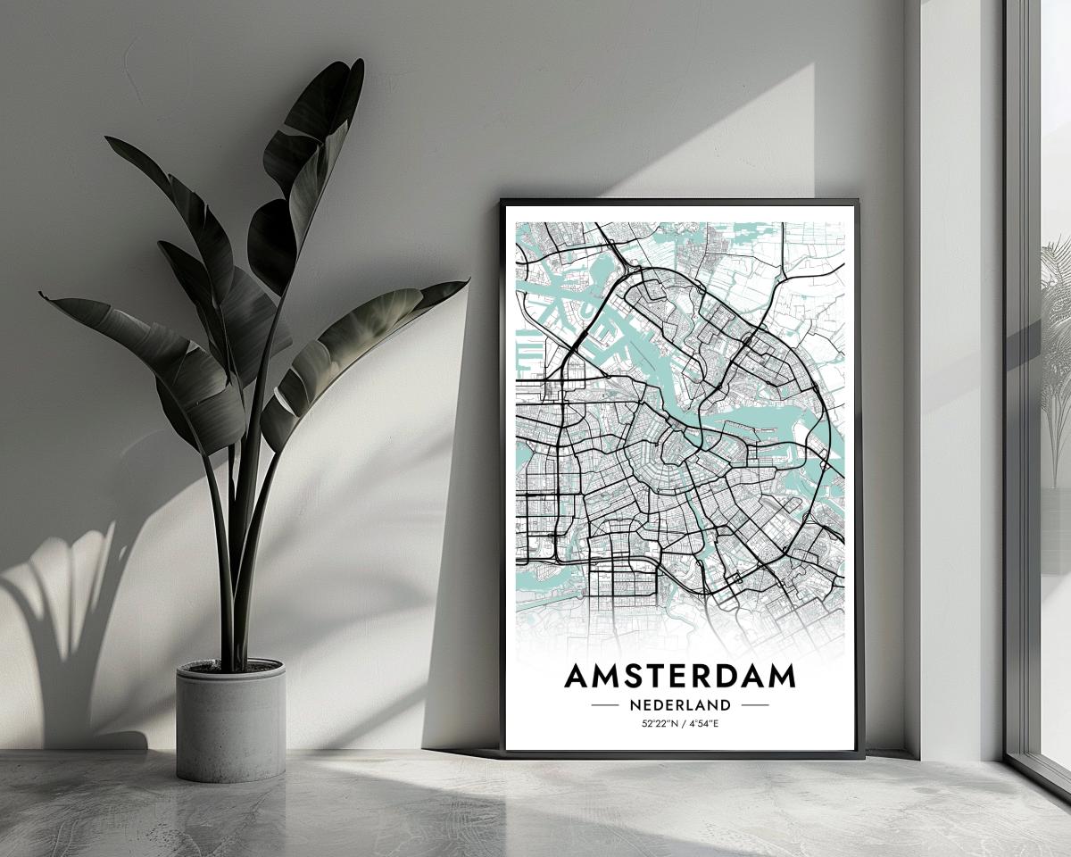 Amsterdam Blauw poster van 25 Artstreet