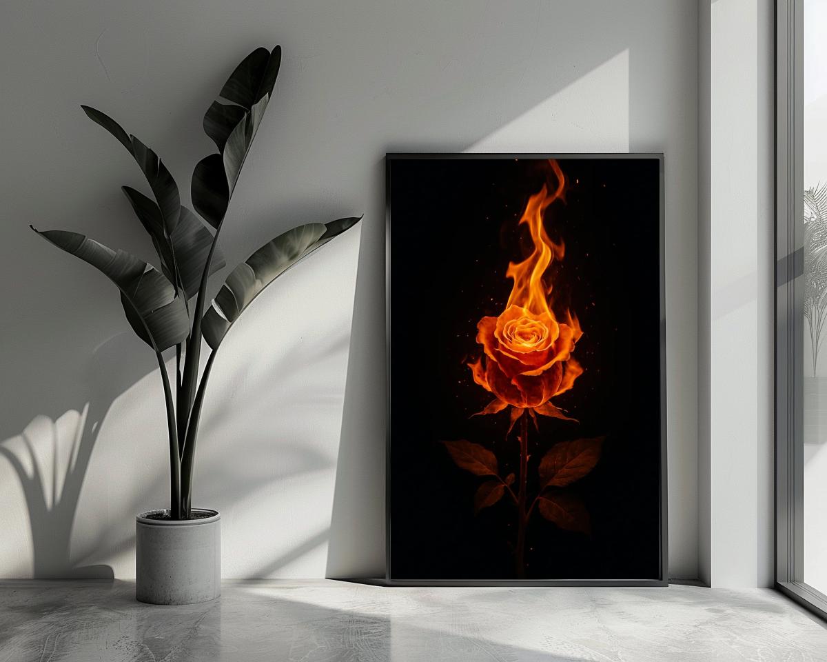 Fire Rose poster van 25 Artstreet