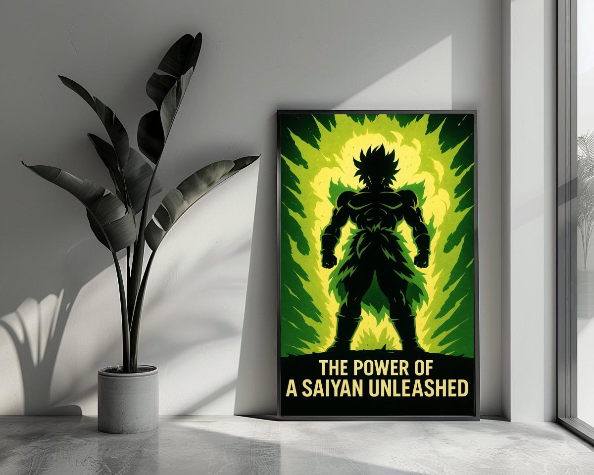 Broly Dragon Ball Saiyan Text poster van 25 Artstreet