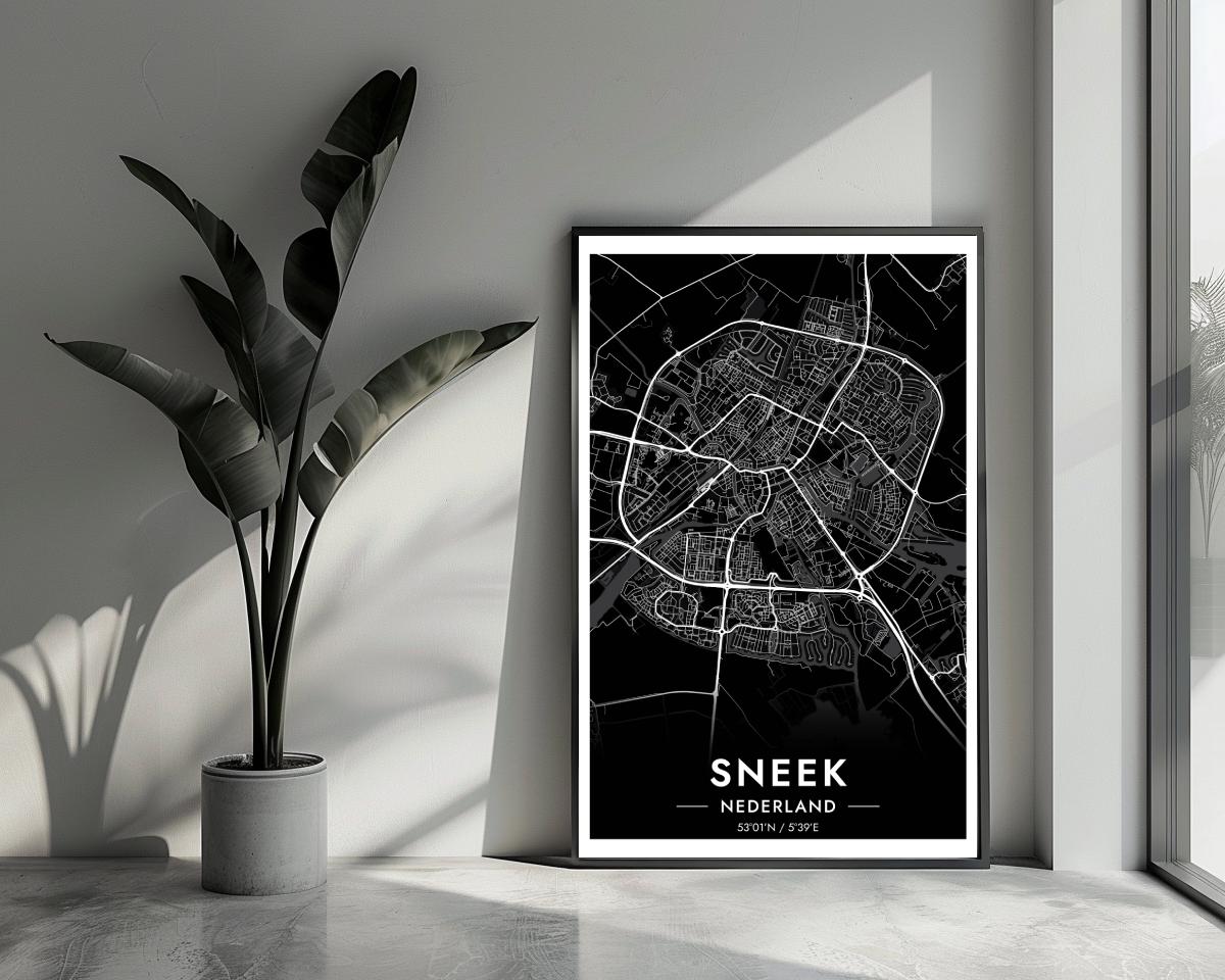 Sneek Zwart poster van 25 Artstreet