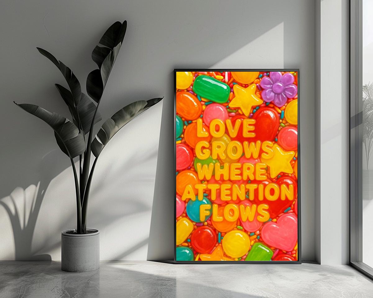 Love Grows Text poster van 25 Artstreet