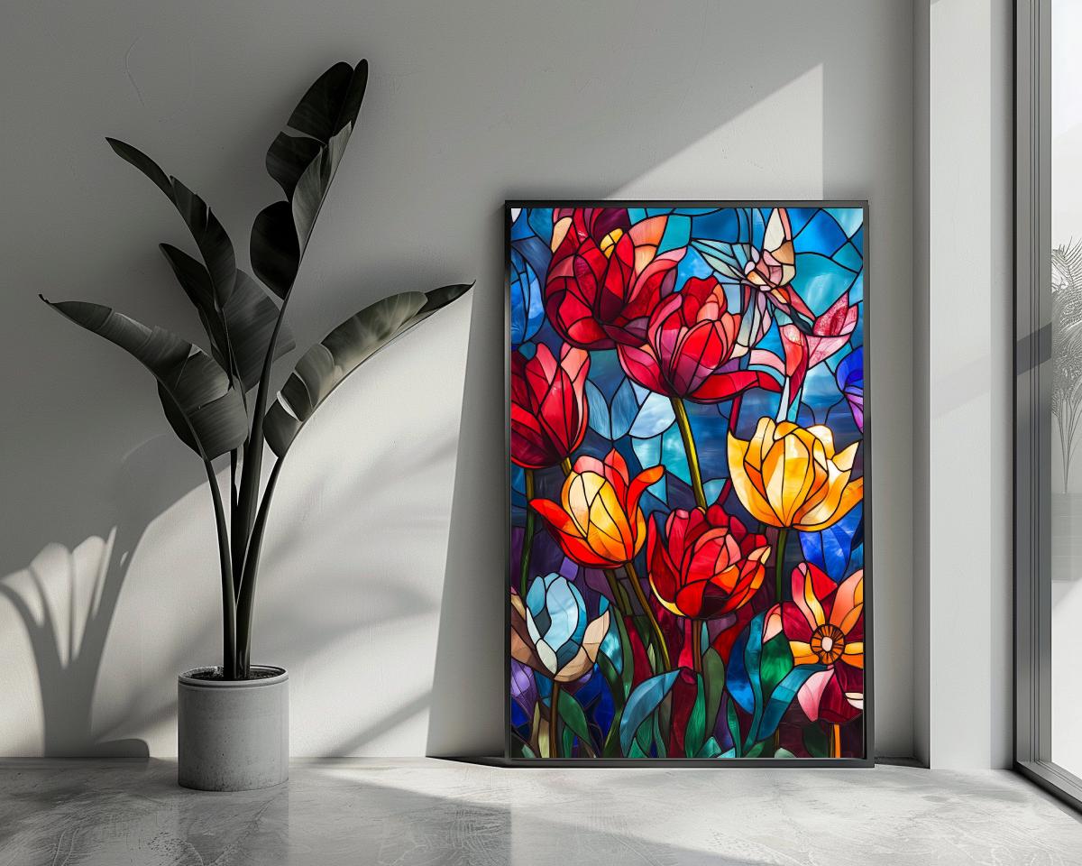 Tulips Mosaic poster van 25 Artstreet