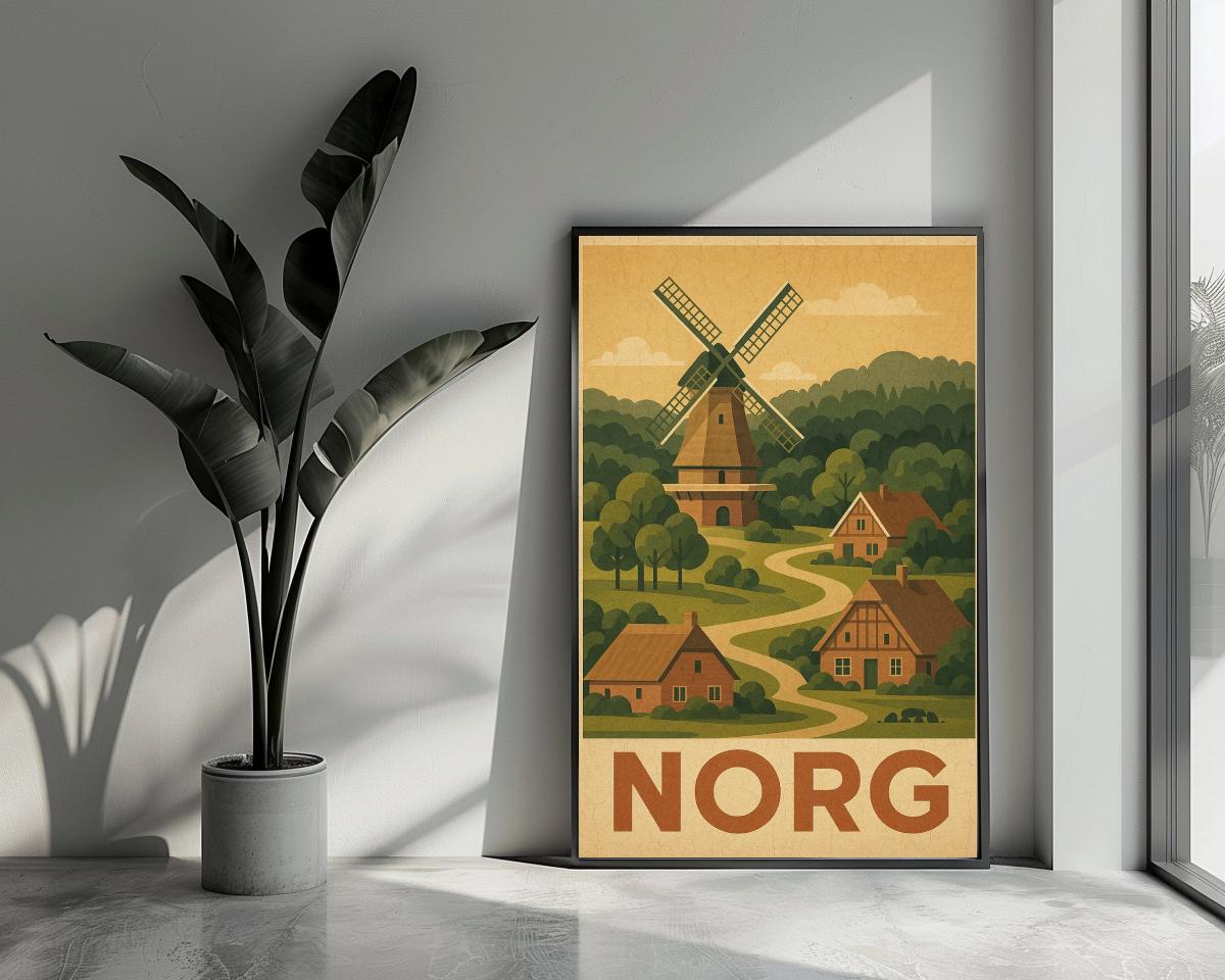 Norg Text Vintage poster van 25 Artstreet