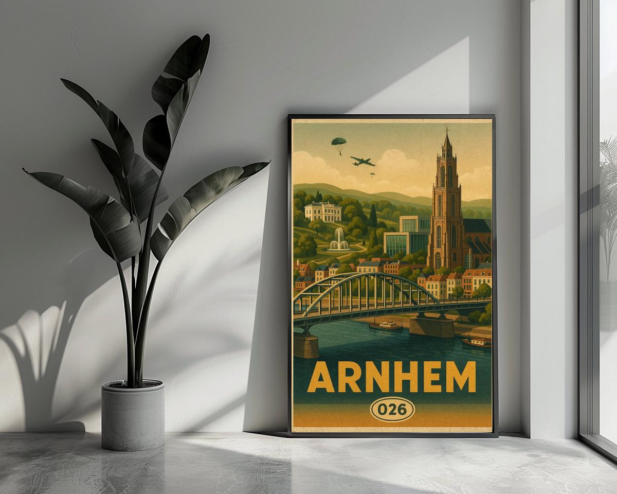 Arnhem Netherlands Vintage Text poster van 25 Artstreet