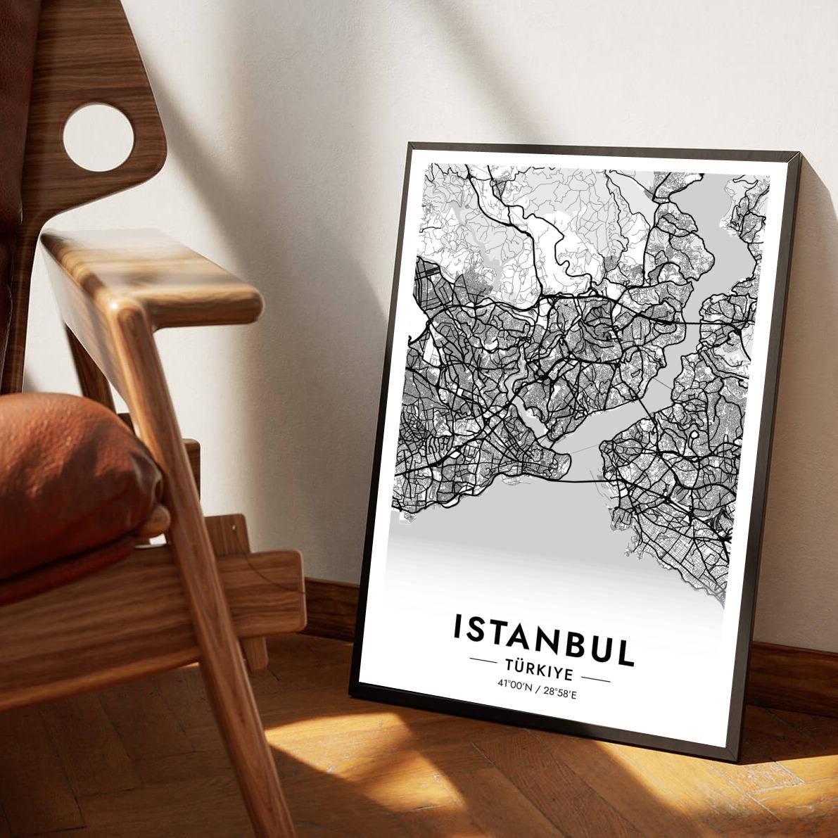 Istanbul Turkey White poster sfeerbeeld 1