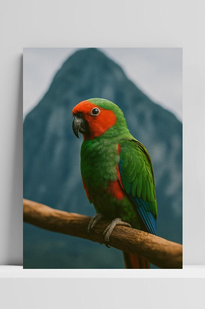 Parrot Branch Mountain op 3mm aluminium dibond