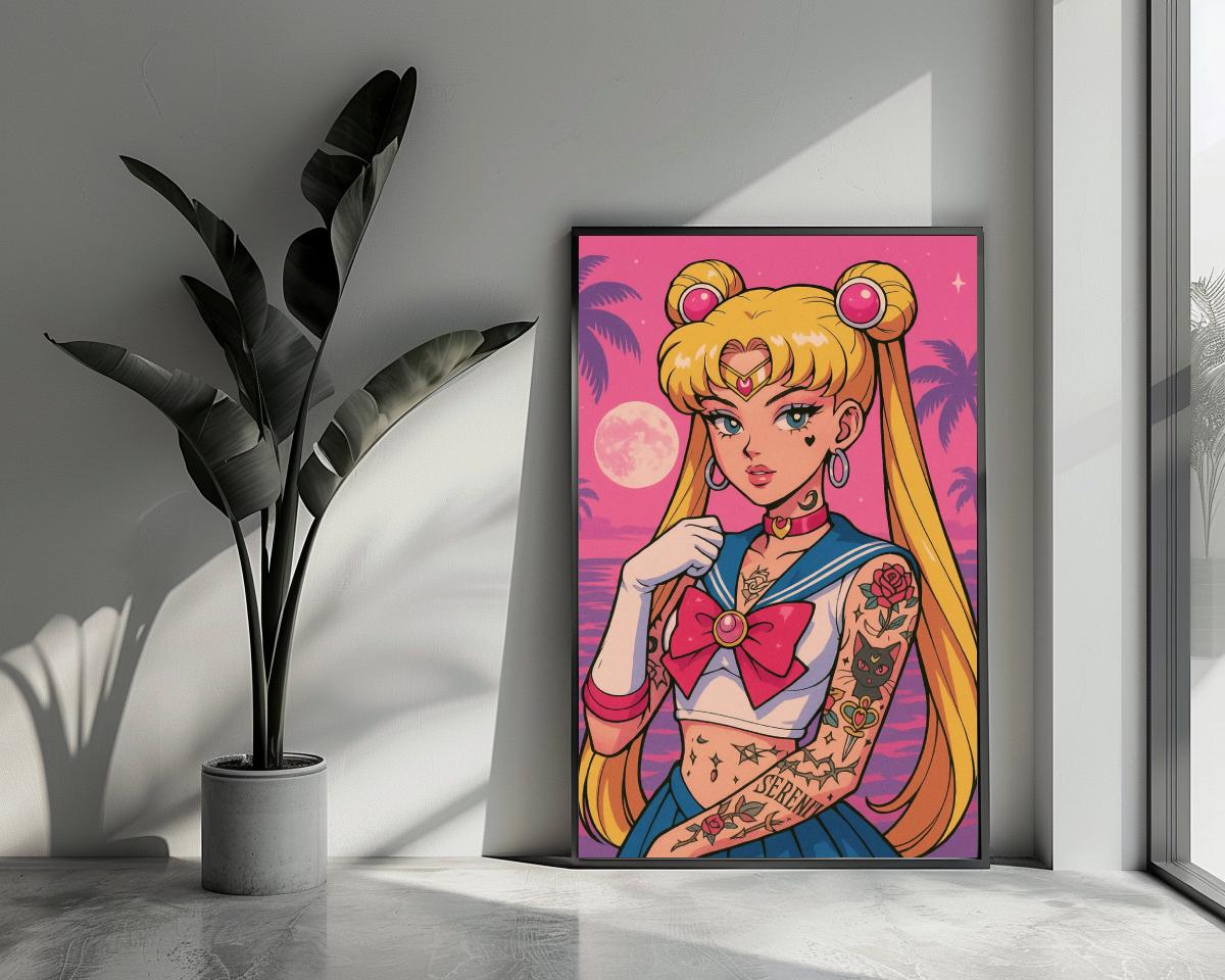 Sailor Moon Tattoo poster van 25 Artstreet