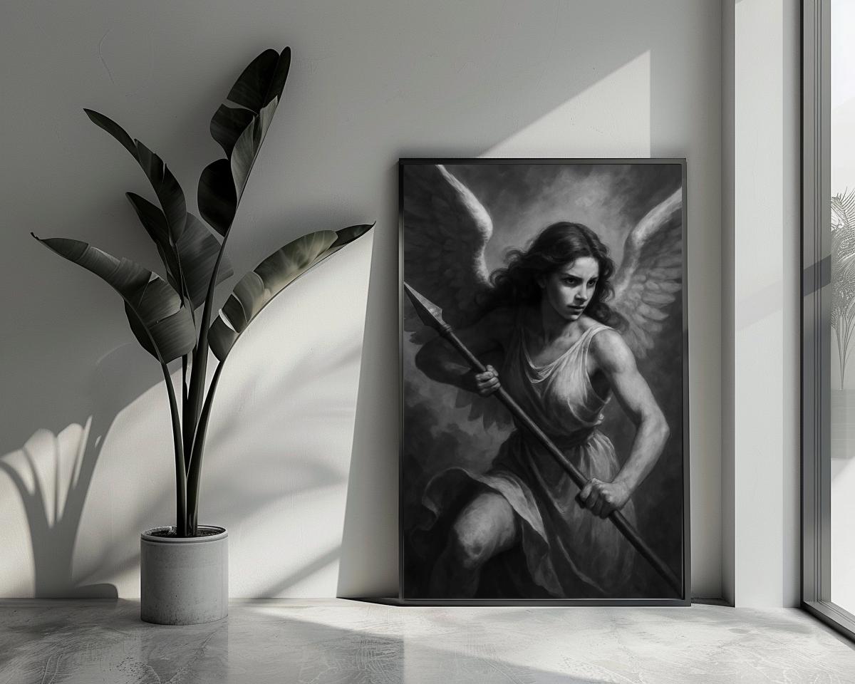 Angel Warrior B&W poster van 25 Artstreet