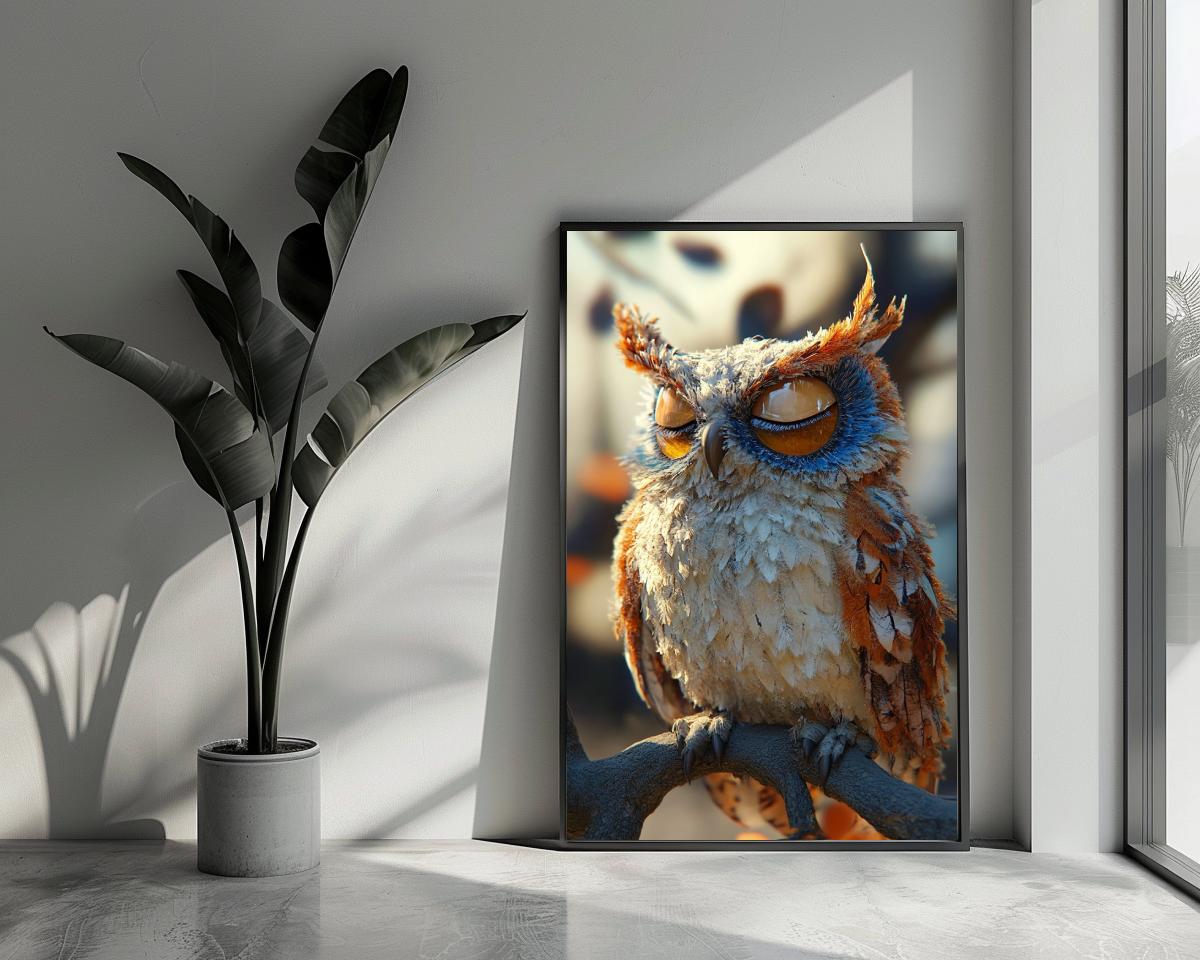 Owl Sleeping poster van 25 Artstreet