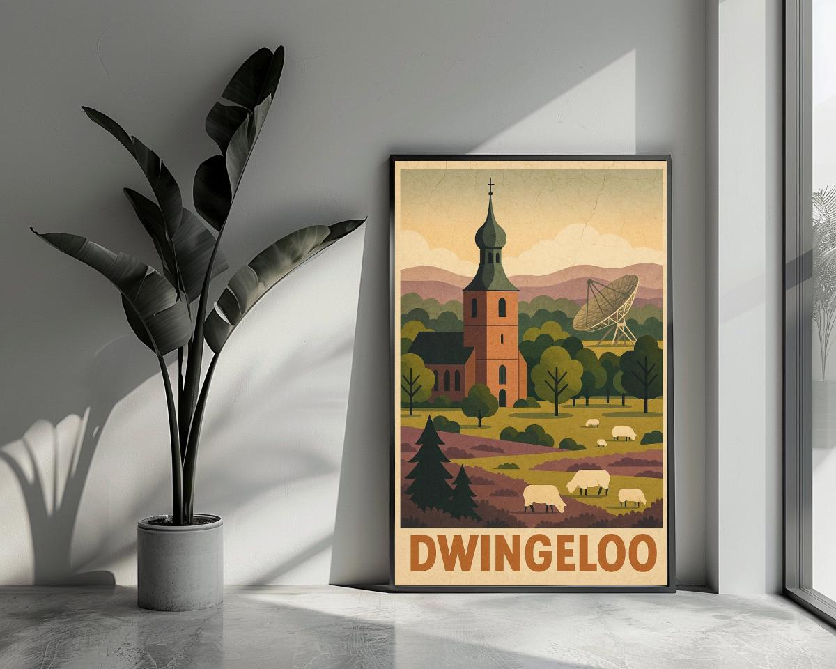 Dwingeloo Text Vintage poster van 25 Artstreet