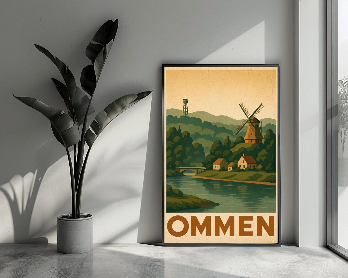 Ommen Text Vintage poster van 25 Artstreet