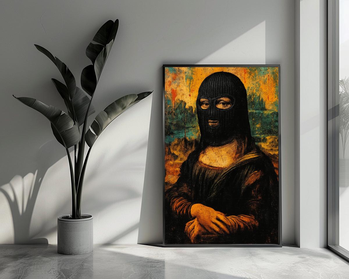 Mona Lisa Inspired Mask poster van 25 Artstreet