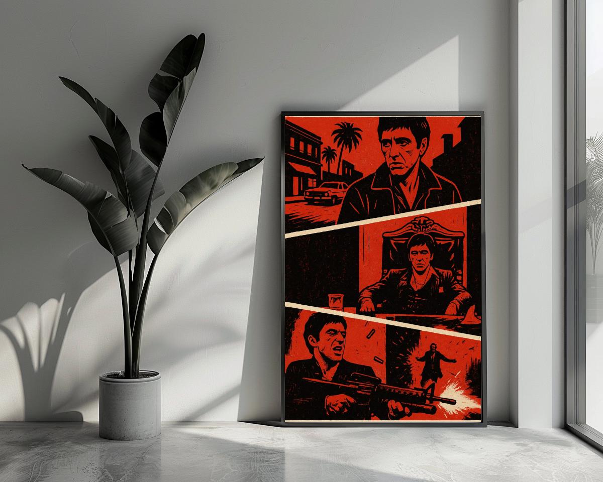 Al Pacino Scarface Tony Montana Collage poster van 25 Artstreet