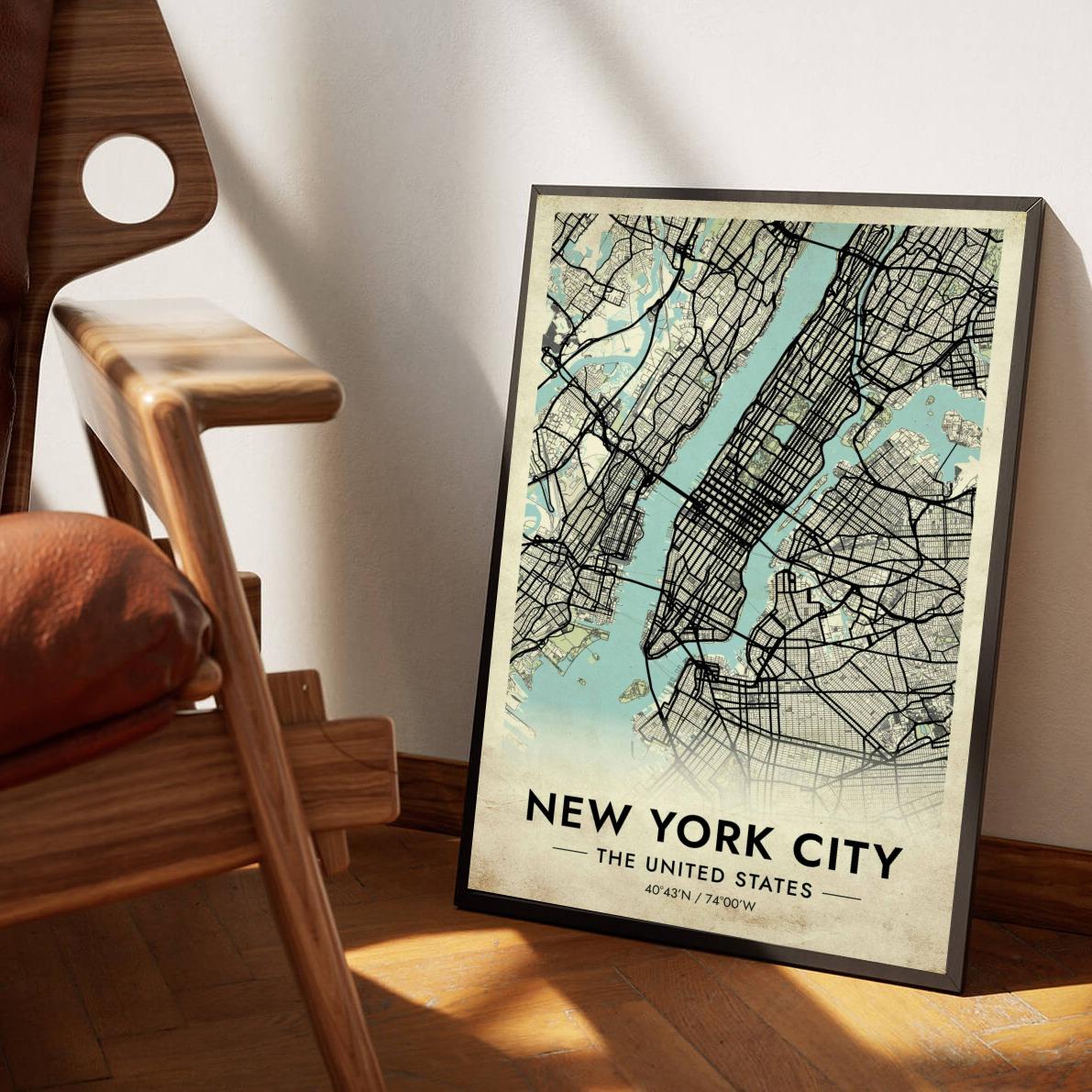 New York USA Vintage poster sfeerbeeld 1