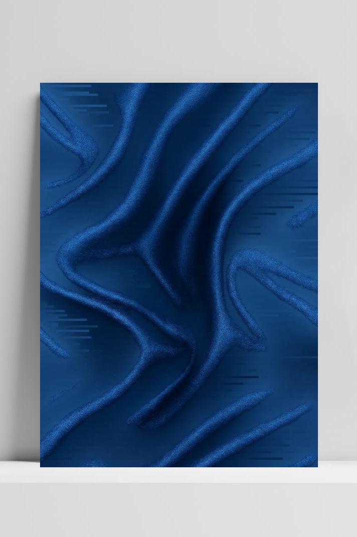 Blue Pattern Abstract Wavy op 3mm aluminium dibond