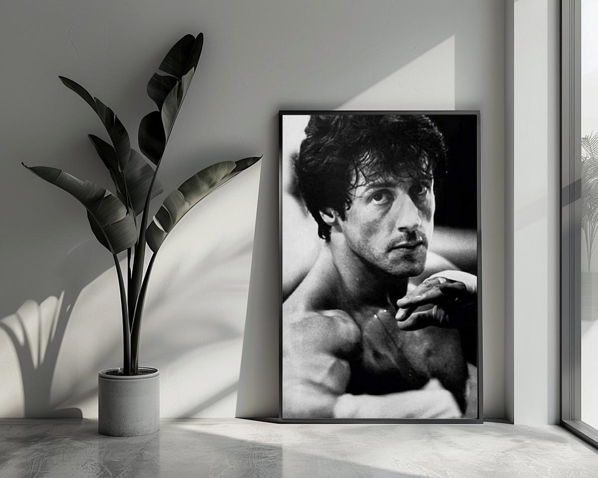 Sylvester Stallone Rocky B&W poster van 25 Artstreet