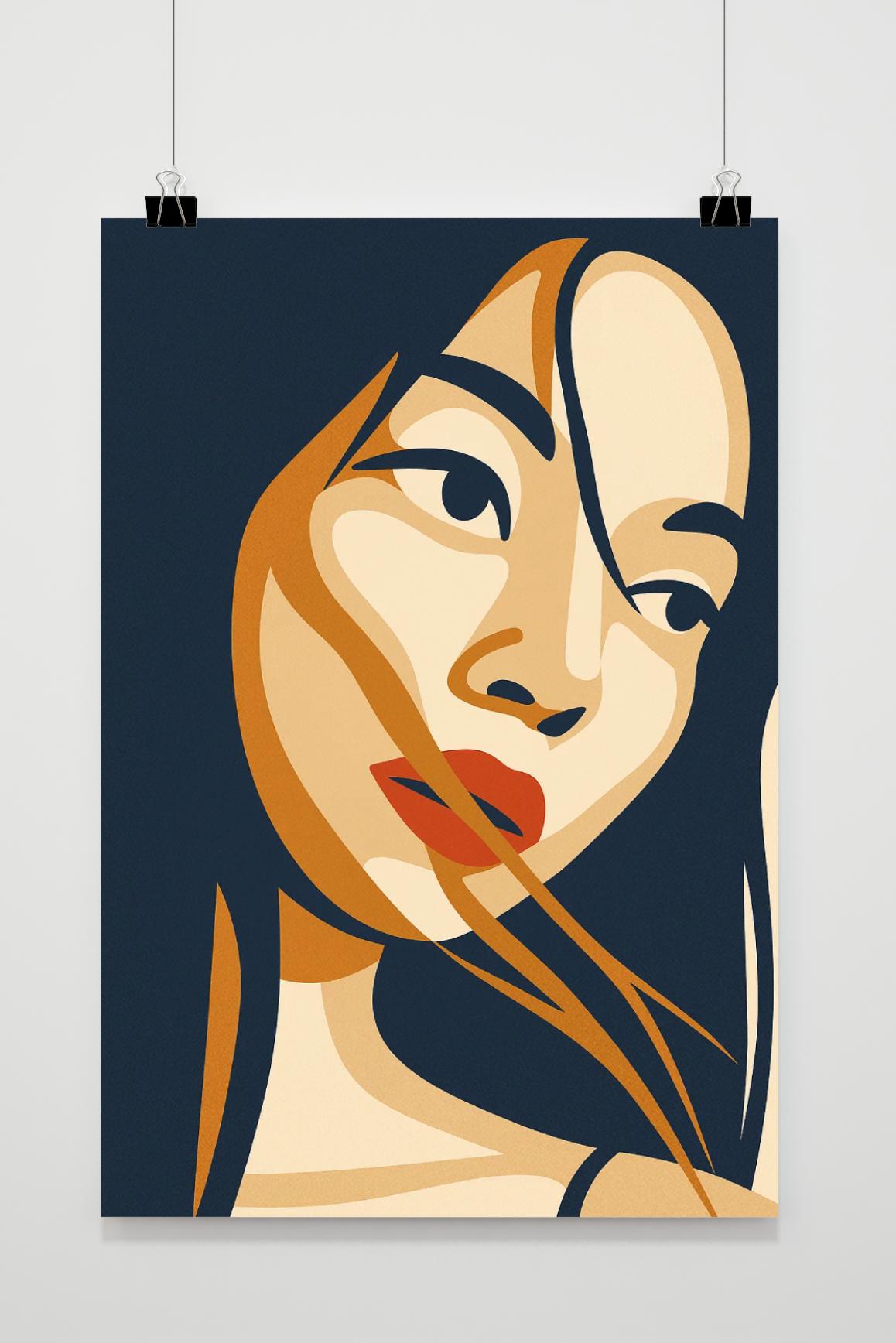 Woman Oriental Portrait Pop Art poster van 25 Artstreet