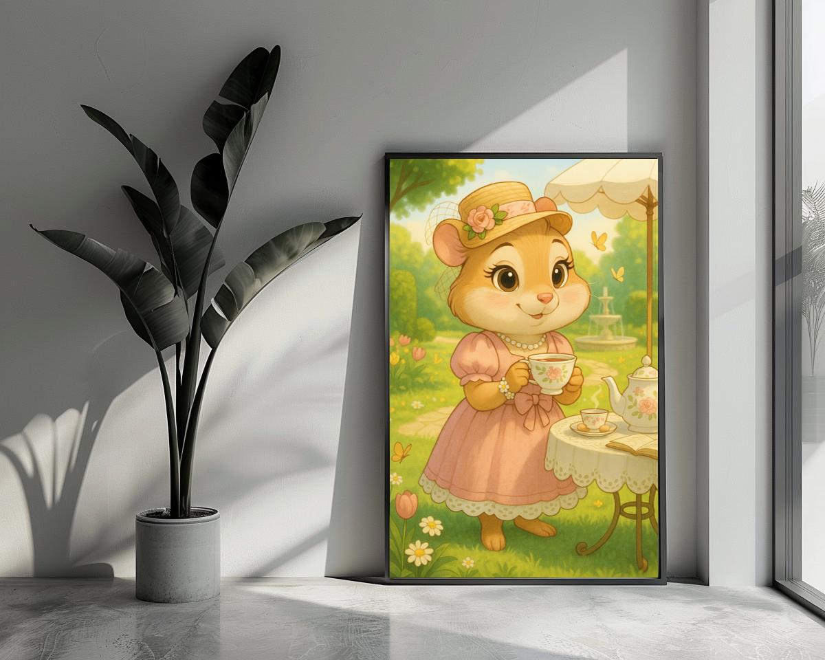 Chipmunk Tea Cartoon poster van 25 Artstreet