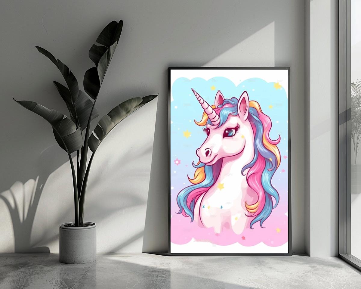 Unicorn drawing poster van 25 Artstreet