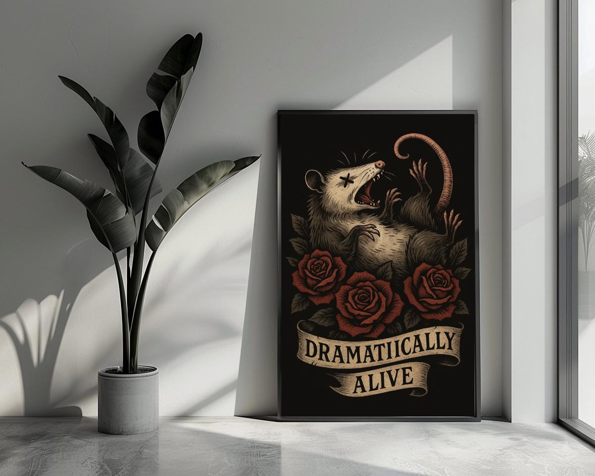 Dramatically Alive Text Quote Rat poster van 25 Artstreet
