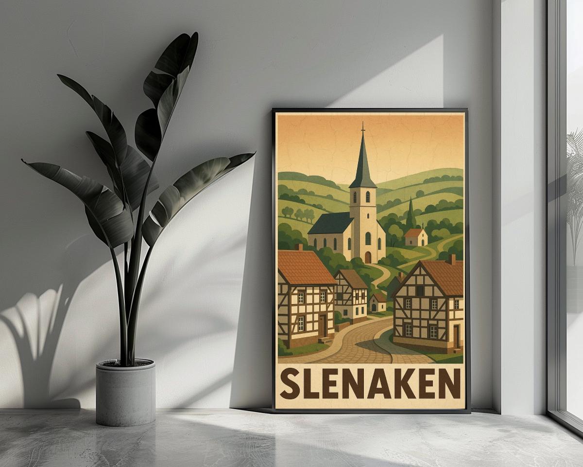 Slenaken Text Vintage poster van 25 Artstreet