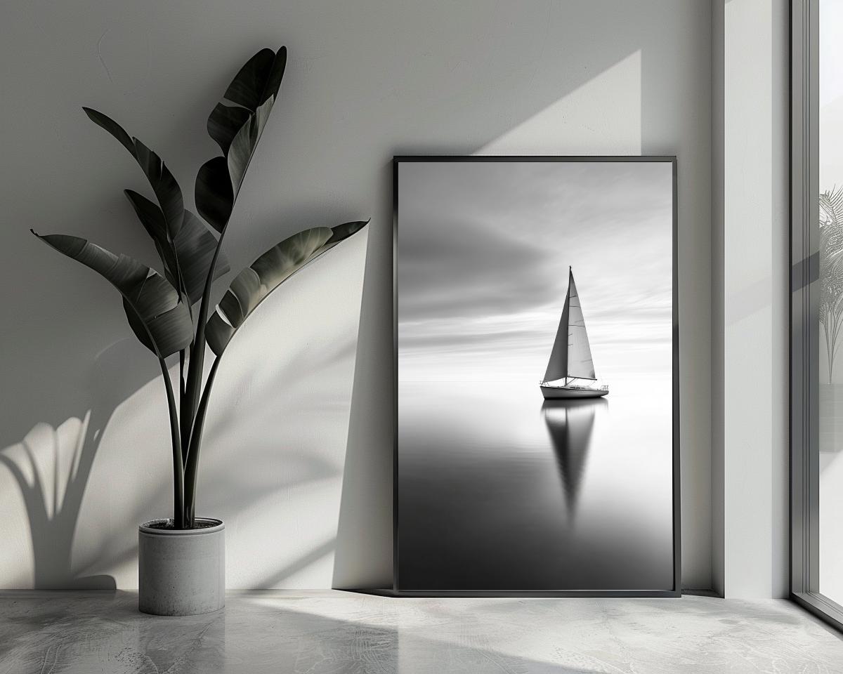 Yacht Sailboat B&W poster van 25 Artstreet