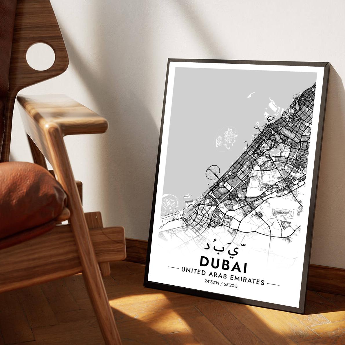 Dubai UAE White poster sfeerbeeld 1