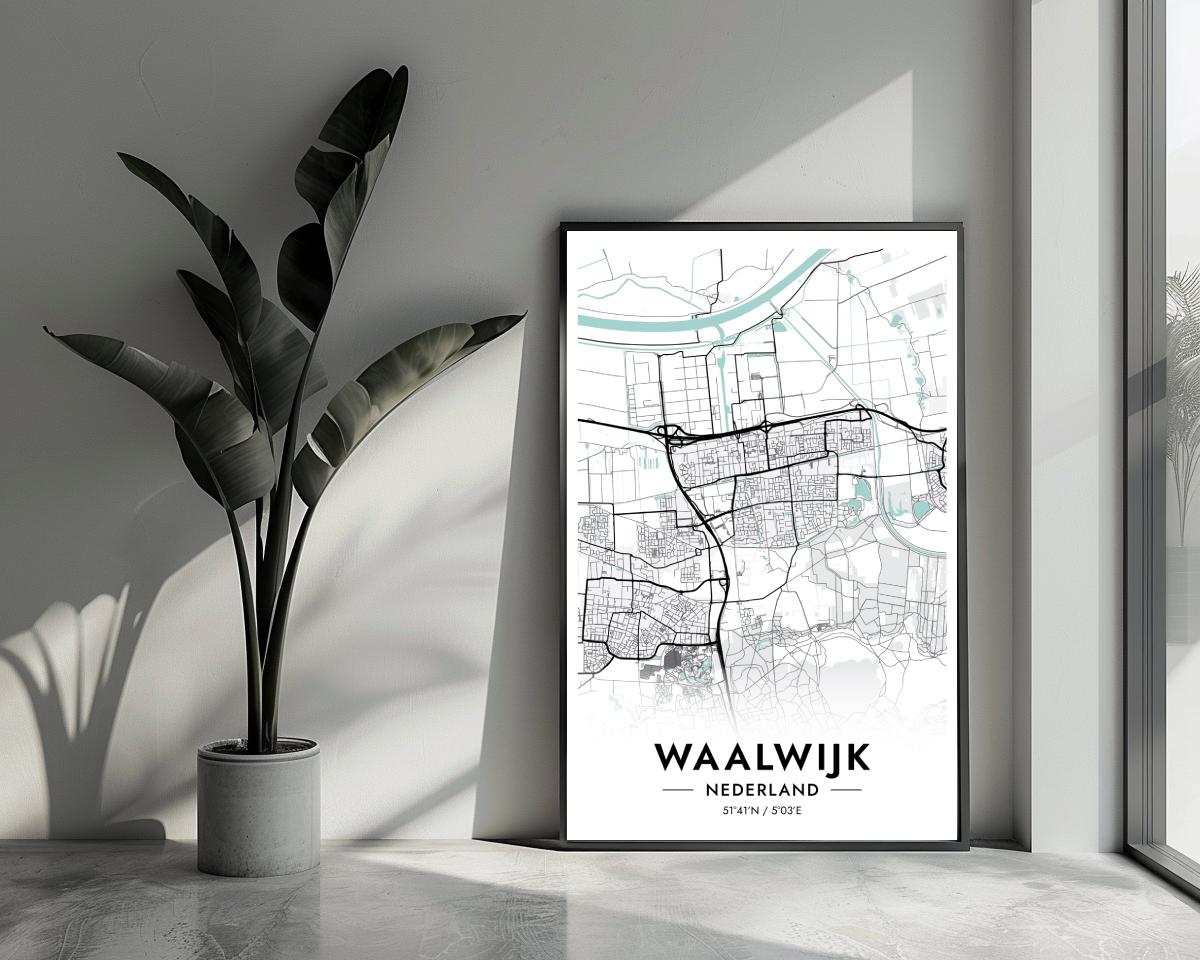 Waalwijk Blauw poster van 25 Artstreet