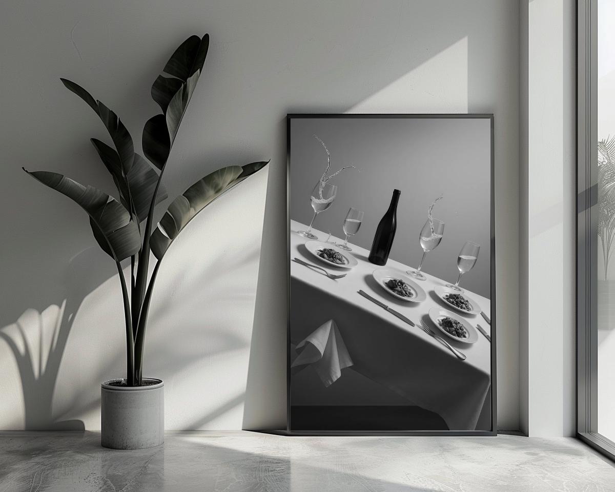 Fine Dining B&W poster van 25 Artstreet