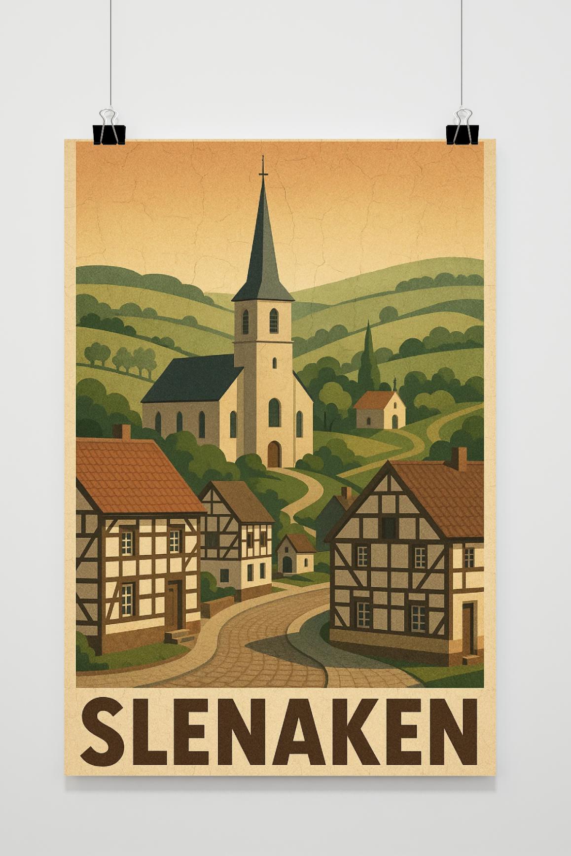 Slenaken Text Vintage poster van 25 Artstreet