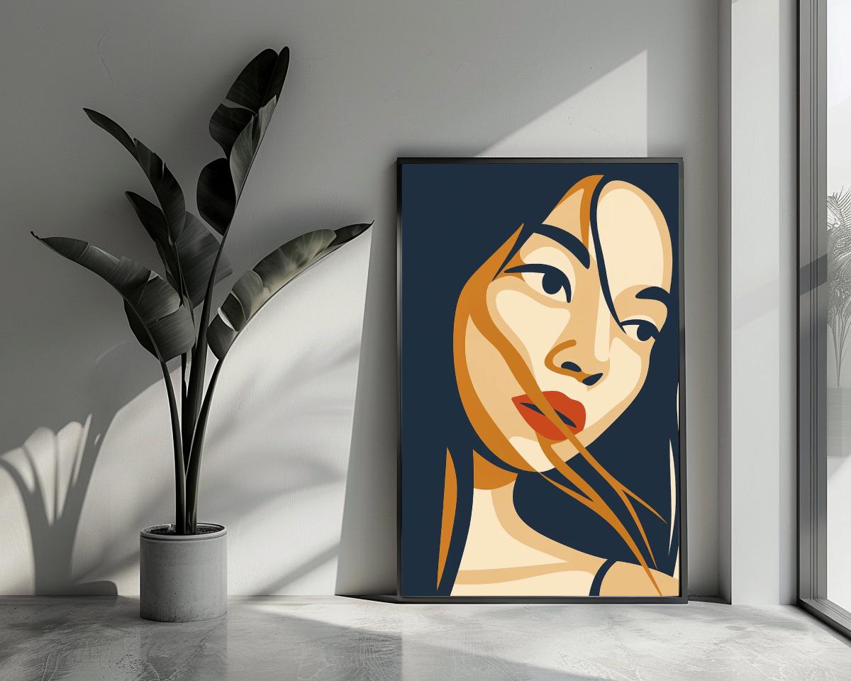 Woman Oriental Portrait Pop Art poster van 25 Artstreet