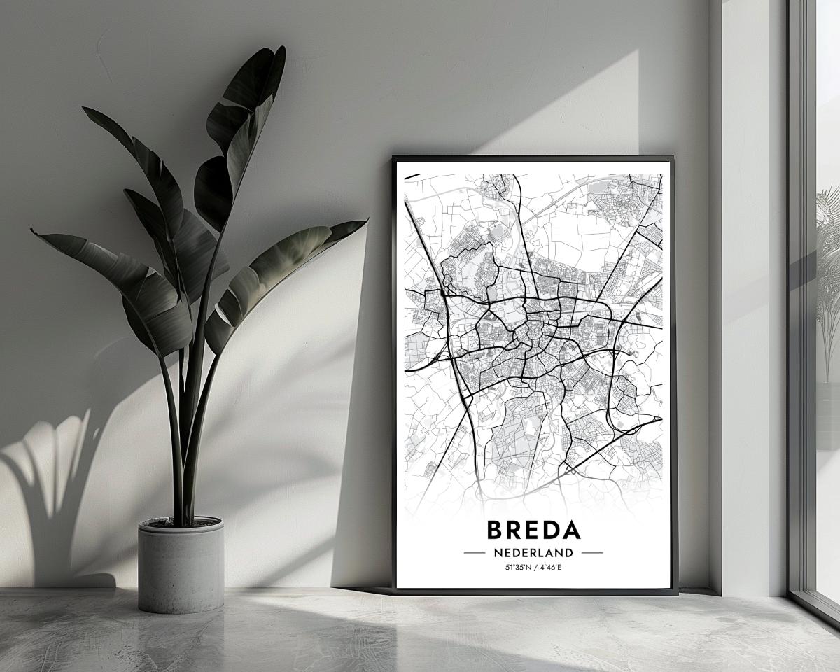 Breda Wit poster van 25 Artstreet