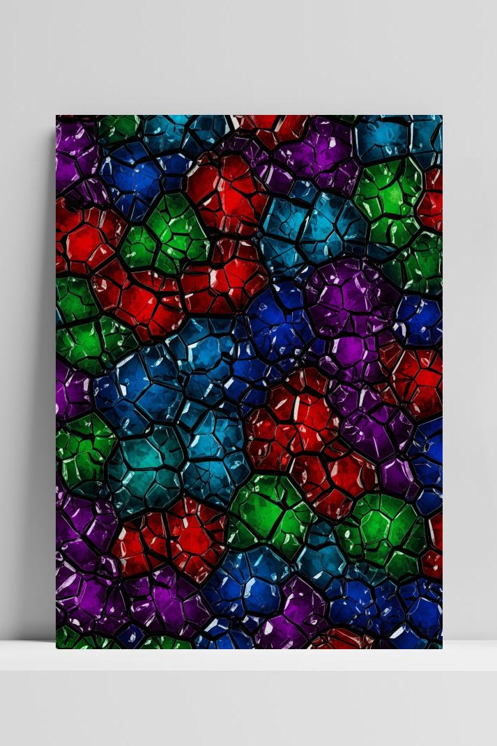 Gemstones Abstract poster van 25 Artstreet