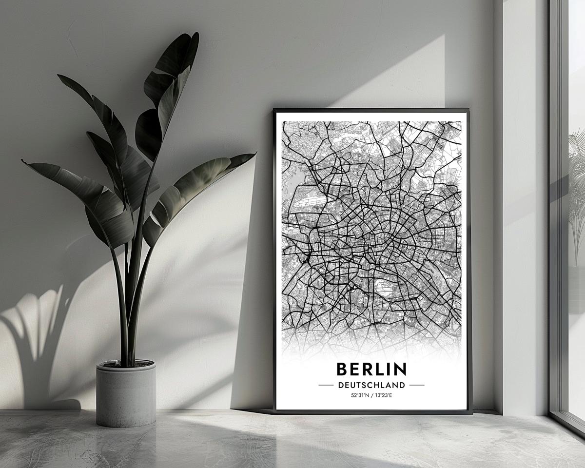 Berlin Deutschland White poster van 25 Artstreet