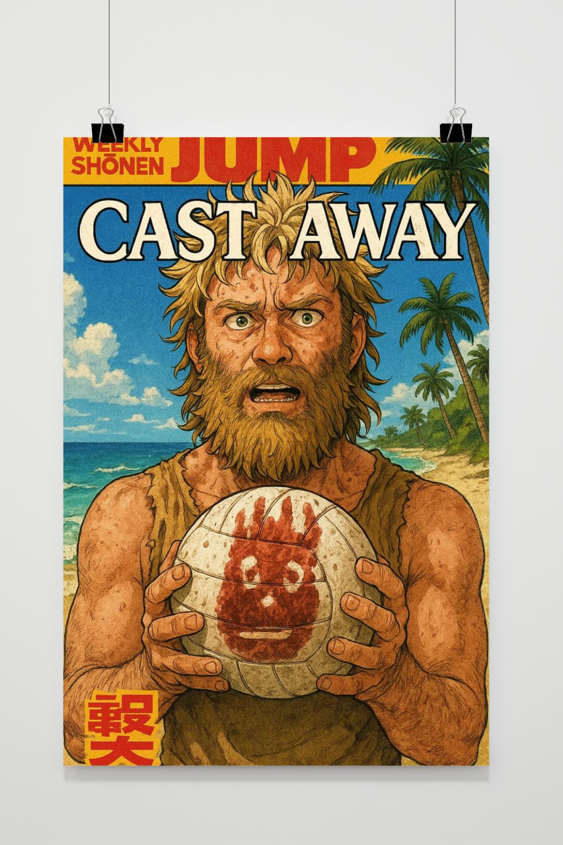 Cast Away Film Cartoon poster van 25 Artstreet