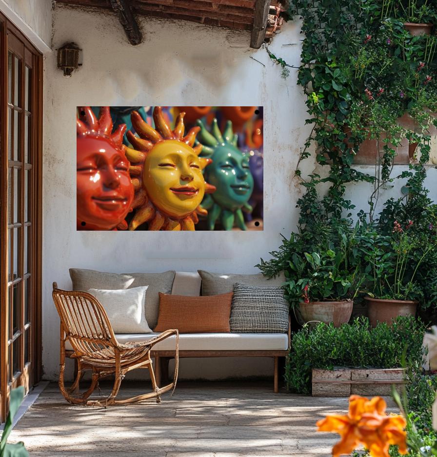 Tuinposter Zon Keramiek van 25 Artstreet
