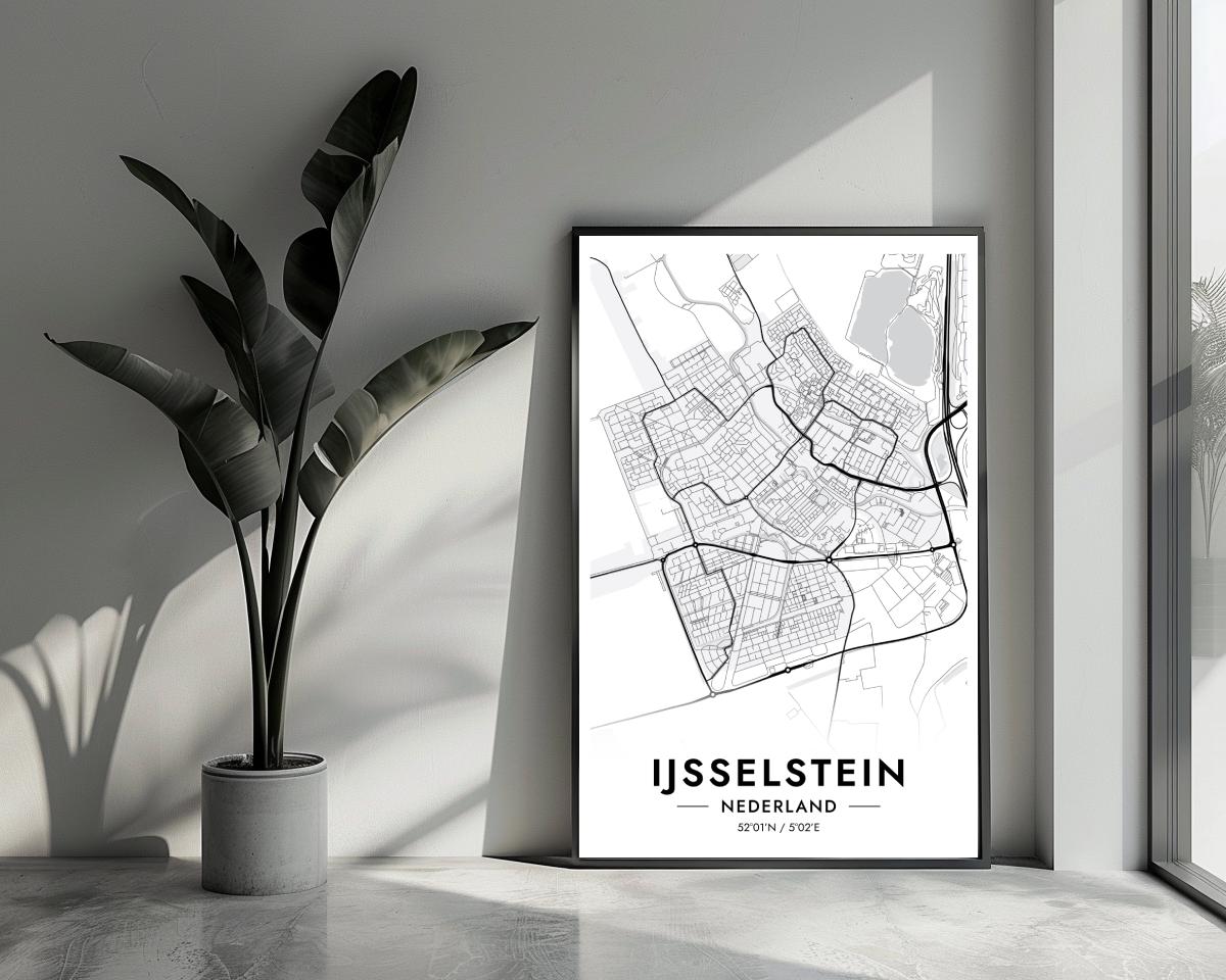 Ijsselstein Wit poster van 25 Artstreet