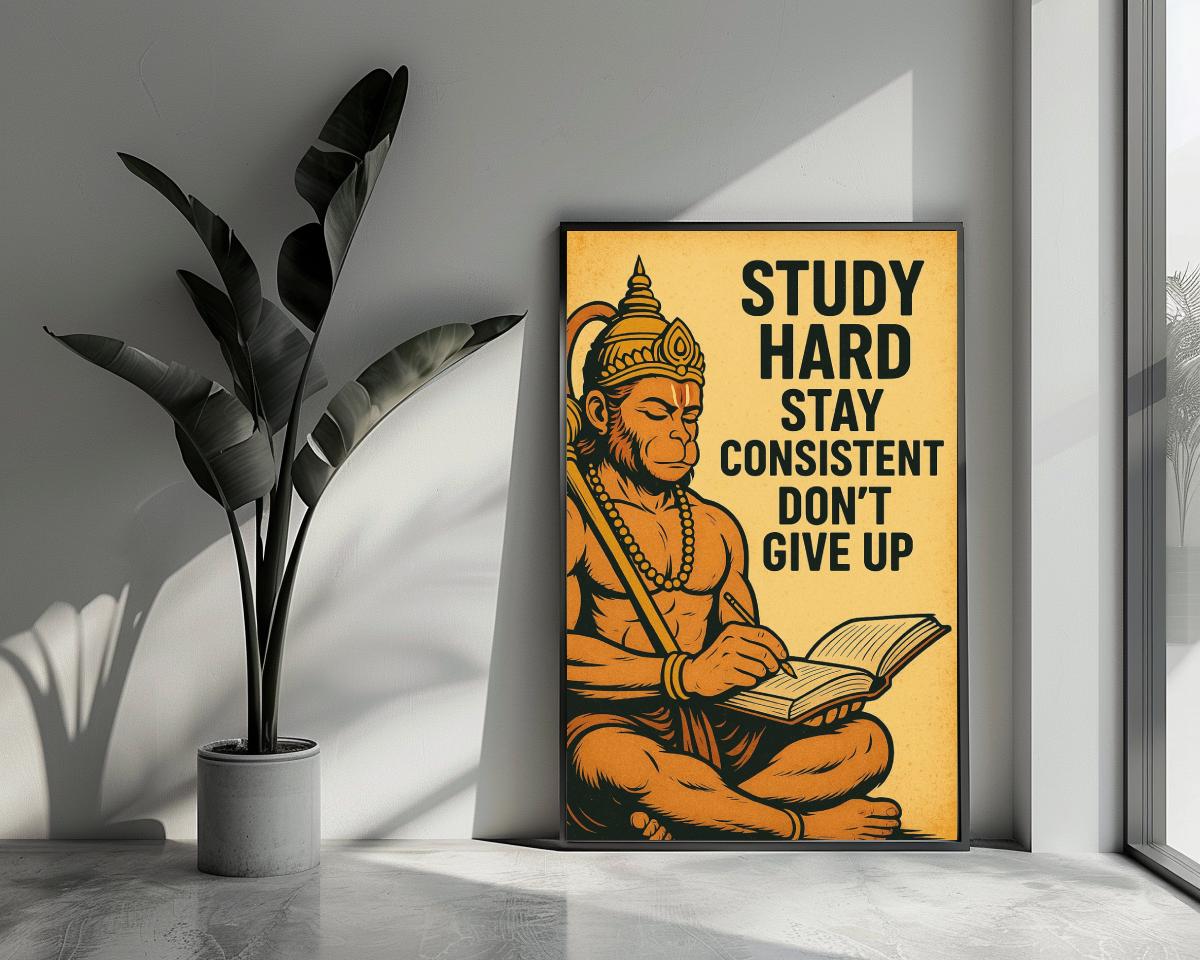 Study Hard Text poster van 25 Artstreet