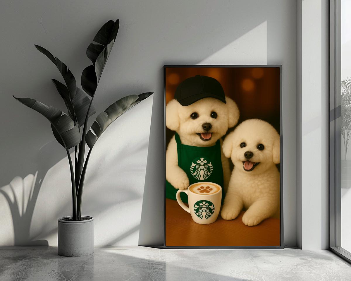 Starbucks Puppies poster van 25 Artstreet