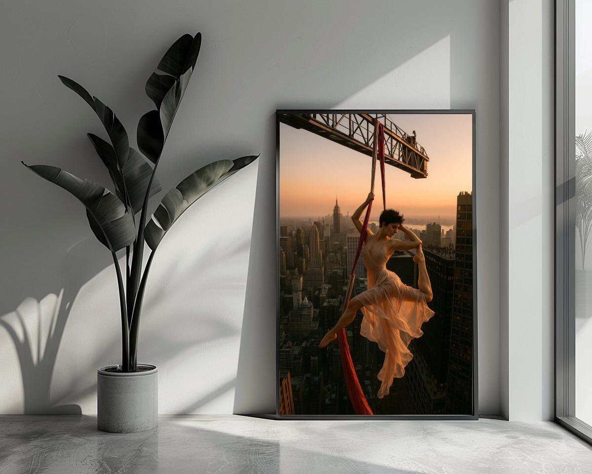 Acrobatics Cityscape poster van 25 Artstreet