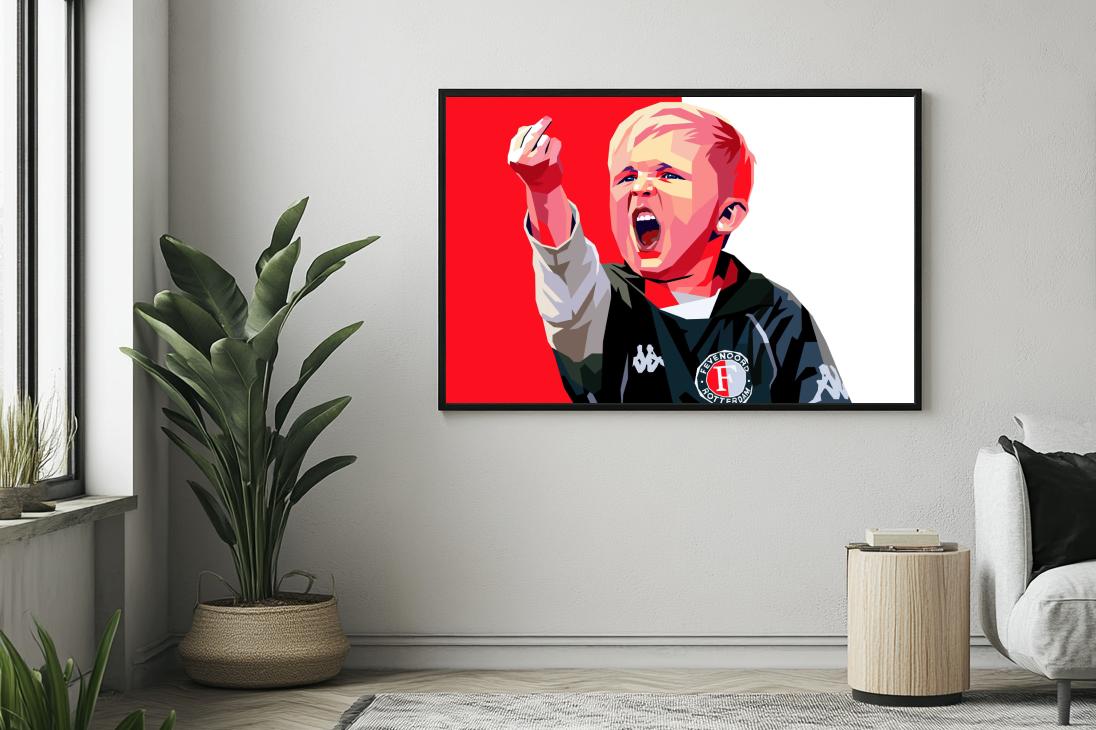 Feyenoord kid pop art poster van 25 Artstreet