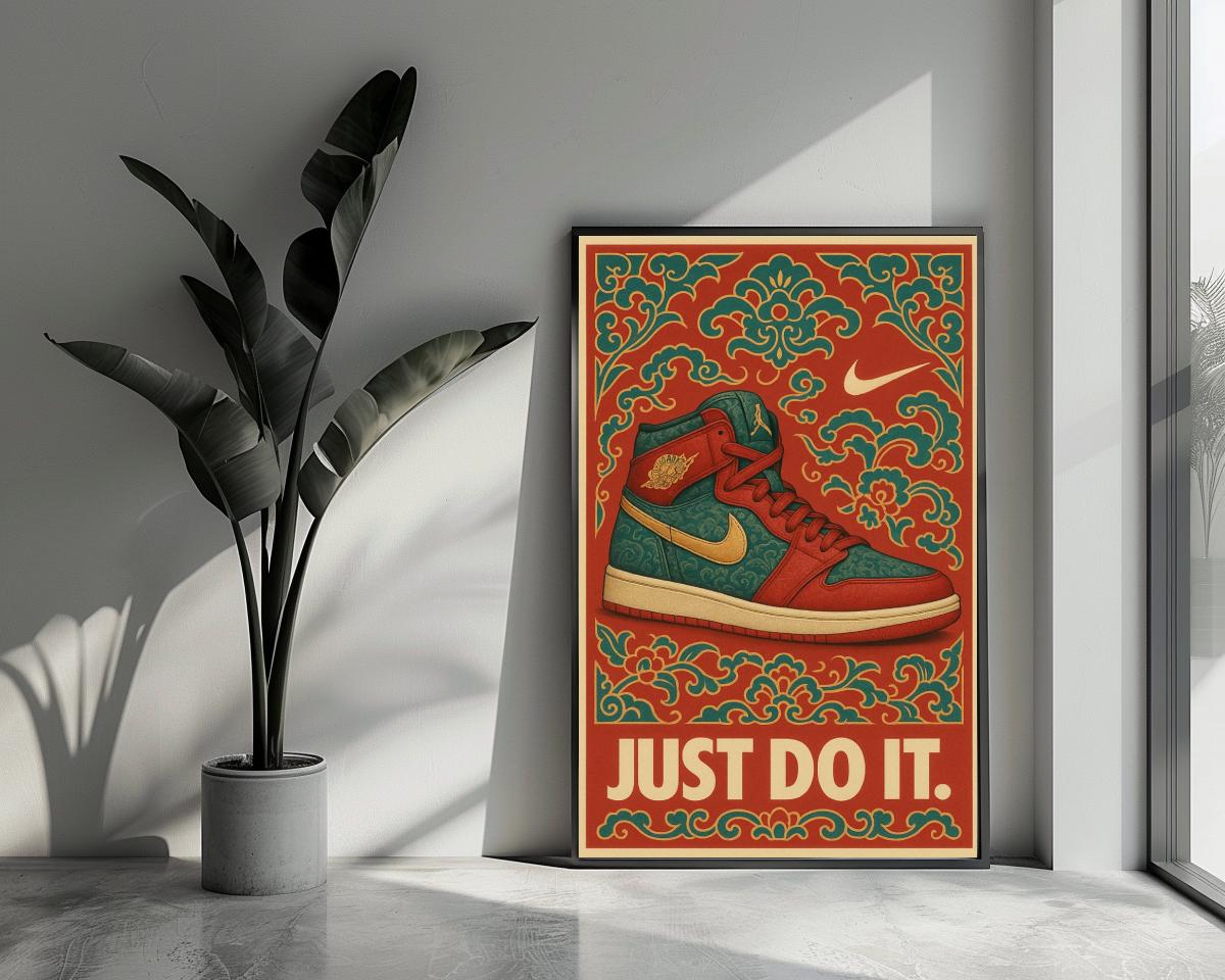 Just Do It Shoe Text poster van 25 Artstreet
