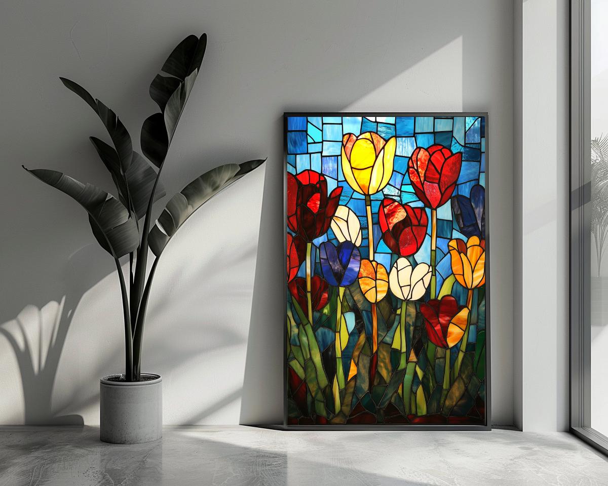 Tulips Mosaic poster van 25 Artstreet