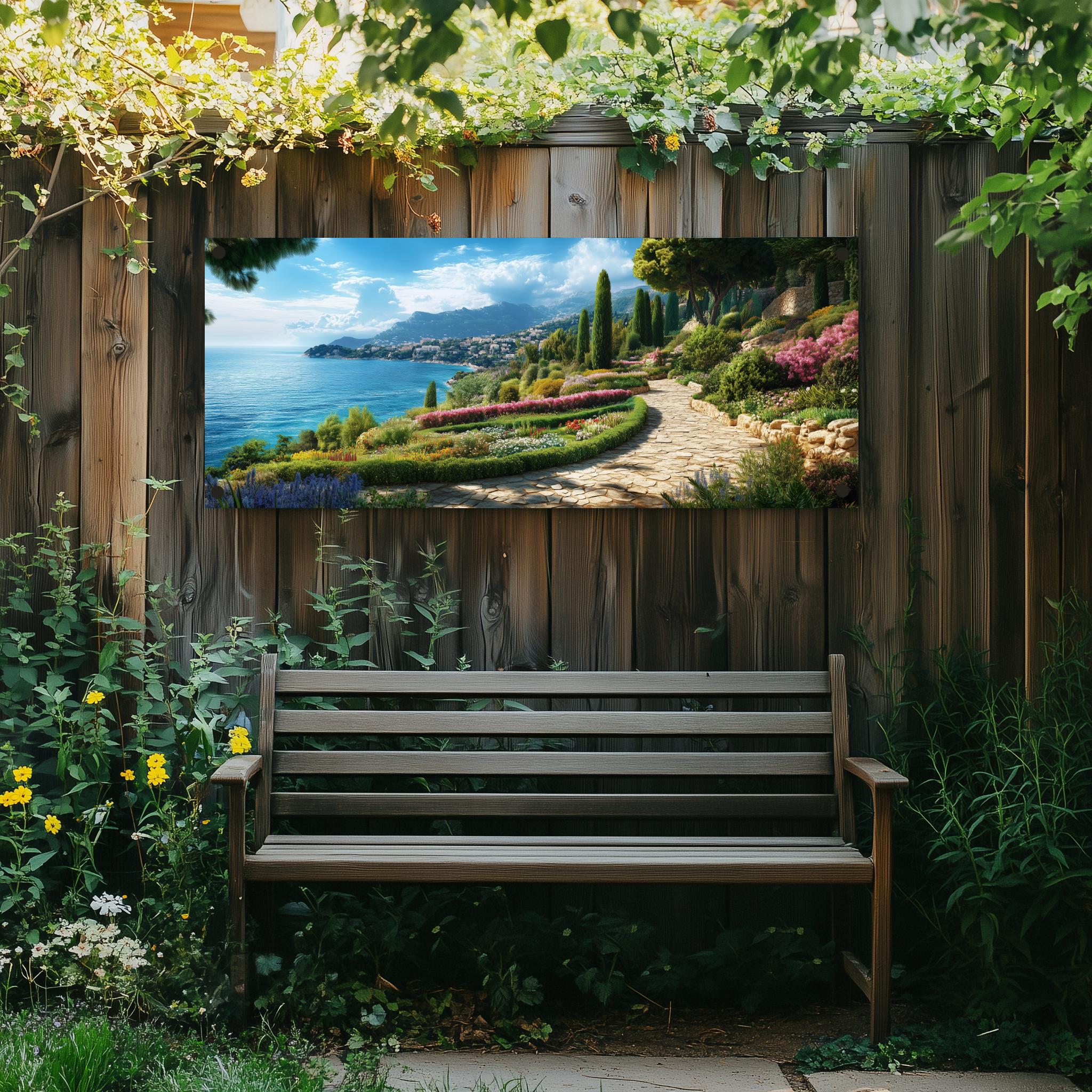 Tuinposter Franse Riviera sfeerbeeld 1