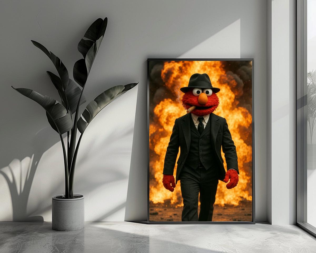 Elmo Suit Action poster van 25 Artstreet