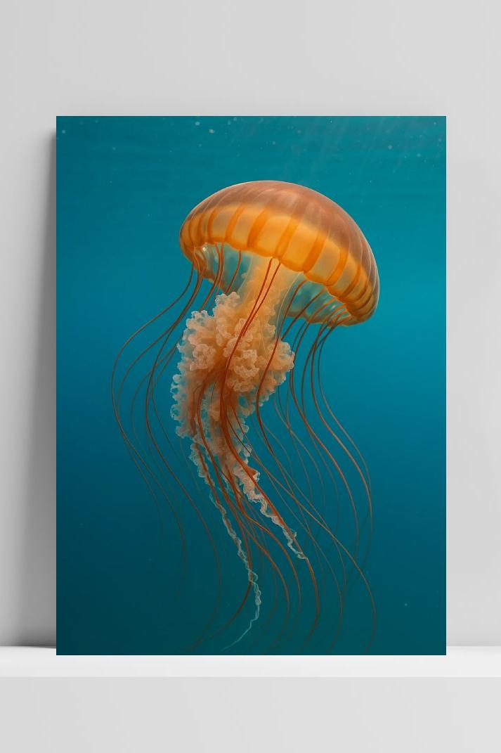 Jellyfish op 3mm aluminium dibond
