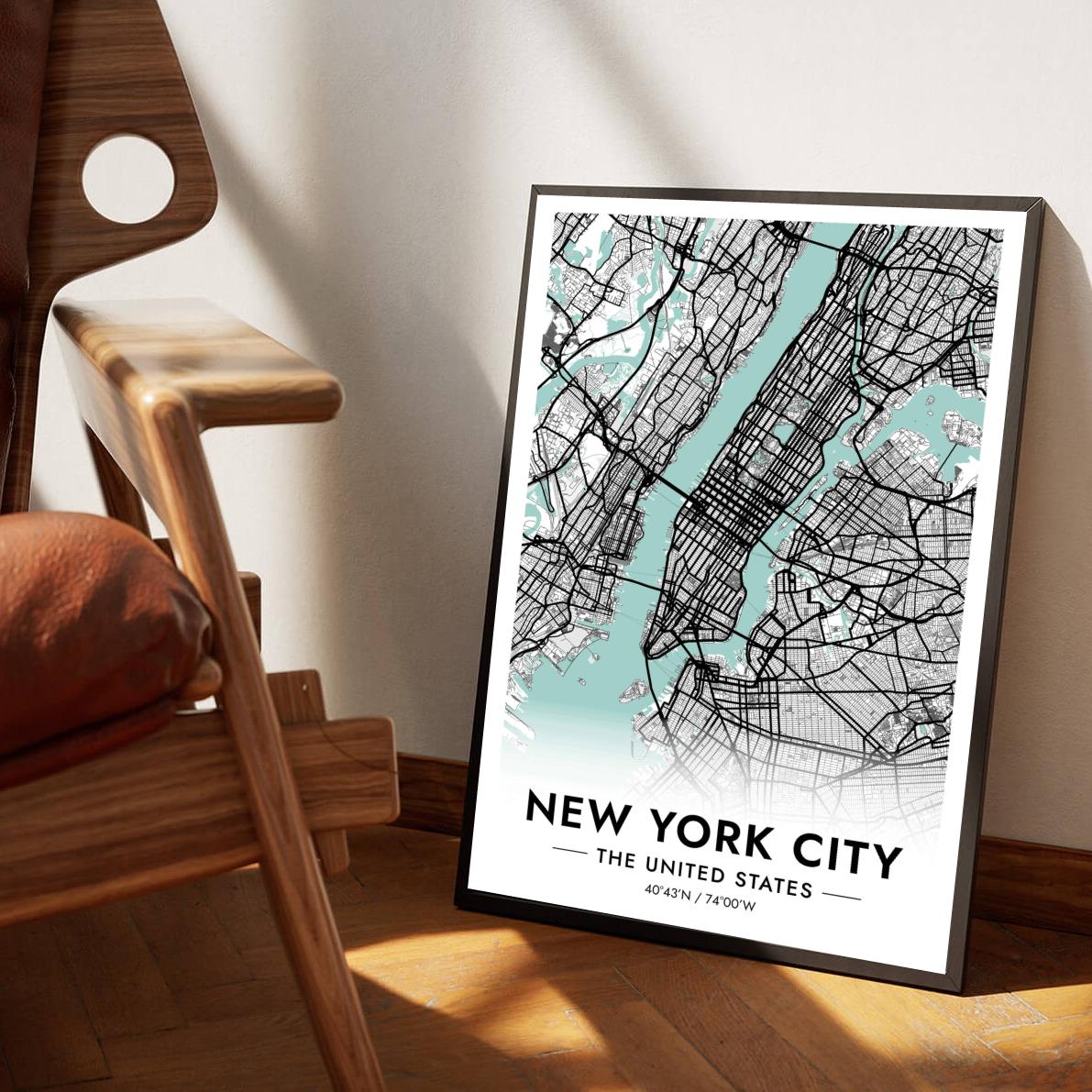 New York USA Blue poster sfeerbeeld 1