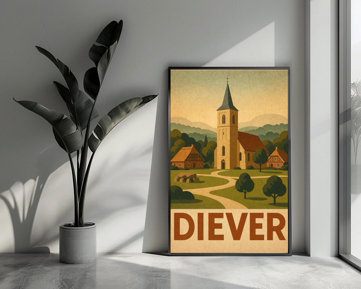 Diever Text Vintage poster van 25 Artstreet