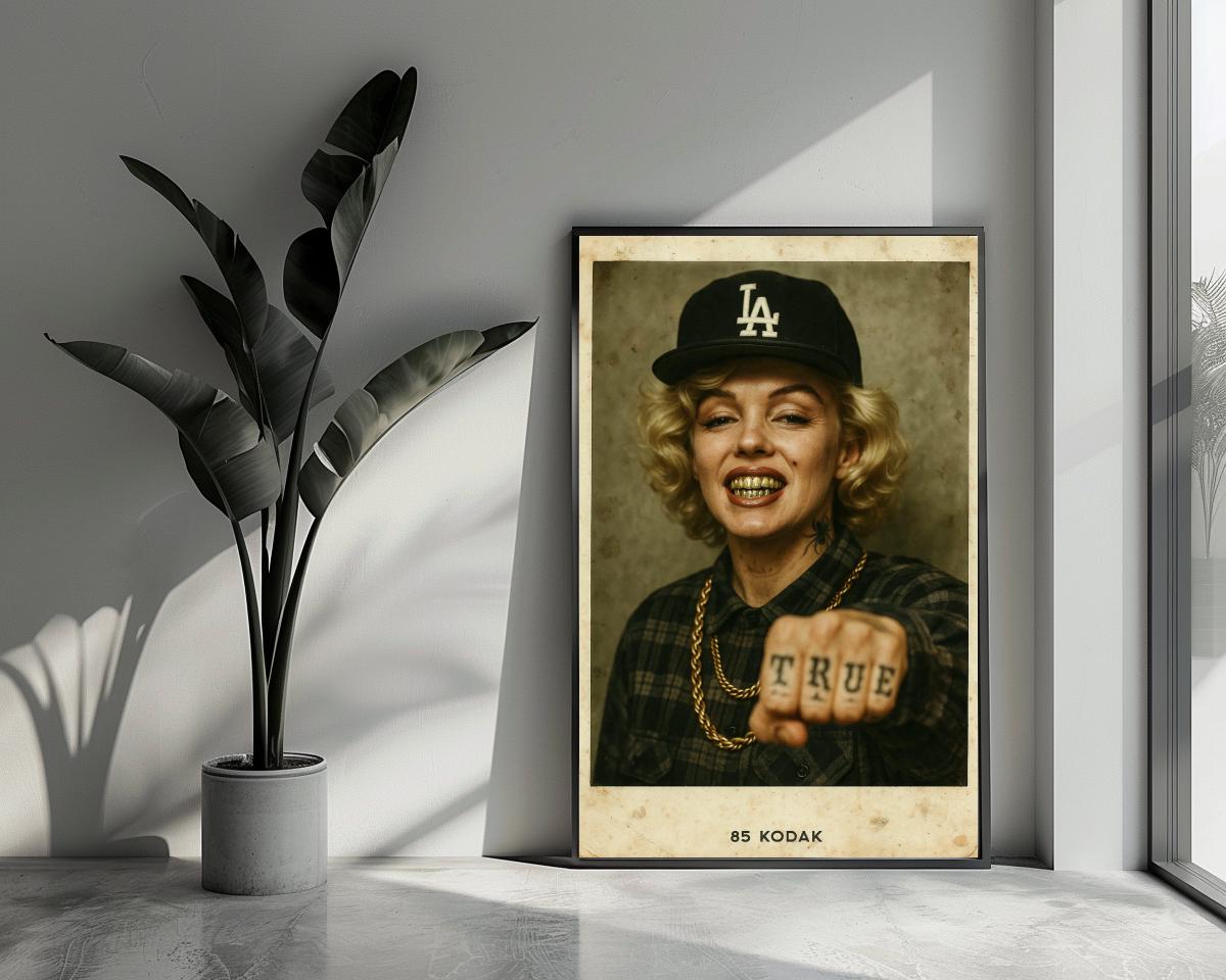 Marilyn Monroe Gangster poster van 25 Artstreet